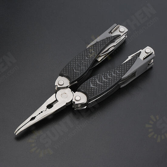 10 in 1 125mm Stainless Steel Multifunction Folding Fishing Pliers Knife Saw Fishing Scale