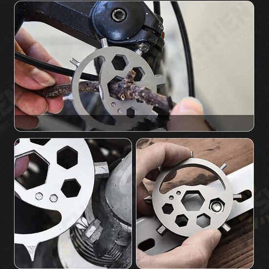 15-in-1 Snowflake Hexagonal Wrench Carbon Steel Multifunctional Tool EDC Outdoor Portable Tactical Survival Card Multifunction Screwdriver