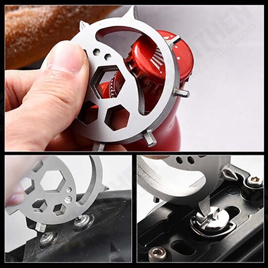 15-in-1 Snowflake Hexagonal Wrench Carbon Steel Multifunctional Tool EDC Outdoor Portable Tactical Survival Card Multifunction Screwdriver