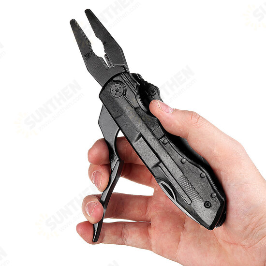 18 In 1 Multi-function Folding Tactical Tool Kitchen Bottle Opener Sharp Pocket Multitool Pliers Saw Blade Knife Screwdriver Needle Cutter Bit Sleeve