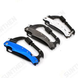 185mm 3CR13 Stainless Steel Multifunction Folding Knife Carabiner Hook Knife LED Flashlight 185mm 3CR13 Stainless Steel Multifunction Folding Knife Carabiner Hook Knife LED Flashlight