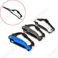 185mm 3CR13 Stainless Steel Multifunction Folding Knife Carabiner Hook Knife LED Flashlight 185mm 3CR13 Stainless Steel Multifunction Folding Knife Carabiner Hook Knife LED Flashlight