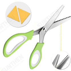 24CM DIY Teeth Scissors Stainless Steel Sewing Dressmaking Triangular Arc Shears Cutter Portable Camping Picnic 24CM DIY Teeth Scissors Stainless Steel Sewing Dressmaking Triangular Arc Shears Cutter Portable Camping Picnic
