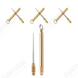 3 PCS Titanium Outdoor EDC Portable Multi-Purpose Toothpick Bottle Fruit Fork Camping Tool Toothpick Tube Is More Durable Than Floss 3 PCS Titanium Outdoor EDC Portable Multi-Purpose Toothpick Bottle Fruit Fork Camping Tool Toothpick Tube Is More Durable Than Floss