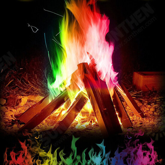 30g Mystical Fire Coloured Magic Flame for Bonfire Campfire Party Fireplace Flames Powder Magic Trick Pyrotechnics Toy