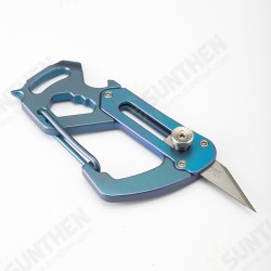 6 In 1 Titanium Alloy EDC Outdoor Survival Blade Climbing Keychain Screwdriver Opener Paper Cutter 6 In 1 Titanium Alloy EDC Outdoor Survival Blade Climbing Keychain Screwdriver Opener Paper Cutter