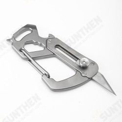 6 In 1 Titanium Alloy EDC Outdoor Survival Blade Climbing Keychain Screwdriver Opener Paper Cutter 6 In 1 Titanium Alloy EDC Outdoor Survival Blade Climbing Keychain Screwdriver Opener Paper Cutter