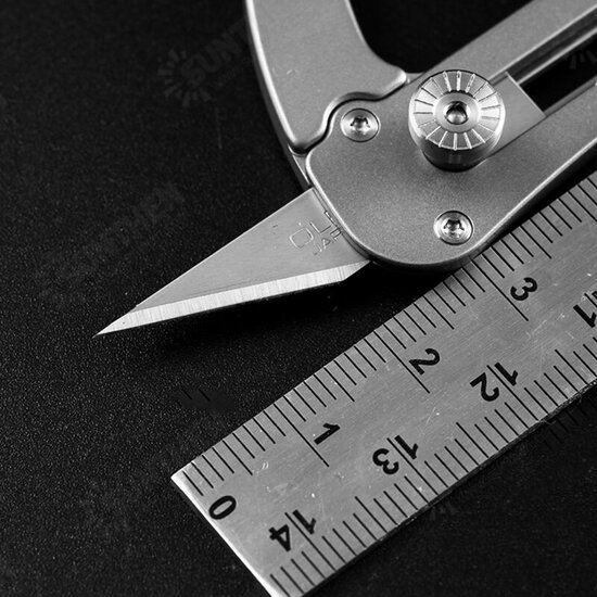 6 In 1 Titanium Alloy EDC Outdoor Survival Blade Climbing Keychain Screwdriver Opener Paper Cutter