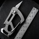 6 In 1 Titanium Alloy EDC Outdoor Survival Blade Climbing Keychain Screwdriver Opener Paper Cutter