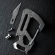 6 In 1 Titanium Alloy EDC Outdoor Survival Blade Climbing Keychain Screwdriver Opener Paper Cutter