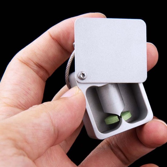 Aluminum Alloy Waterproof Sealed Bin Pill Separator Pill Cutter Doubles As A Pill Box Easy To Carry EDC