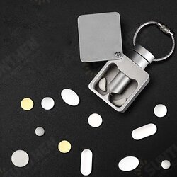 Aluminum Alloy Waterproof Sealed Bin Pill Separator Pill Cutter Doubles As A Pill Box Easy To Carry EDC Aluminum Alloy Waterproof Sealed Bin Pill Separator Pill Cutter Doubles As A Pill Box Easy To Carry EDC