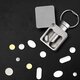 Aluminum Alloy Waterproof Sealed Bin Pill Separator Pill Cutter Doubles As A Pill Box Easy To Carry EDC