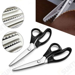 Circle Arc/Triangle Tooth Scissor Leather Handicraft Shear Scissors Fabric Edge Cutting Tools Circle Arc/Triangle Tooth Scissor Leather Handicraft Shear Scissors Fabric Edge Cutting Tools