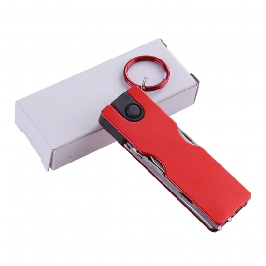 Folding Nail Clippers Scissors Outdoor Portable Multifunctional Tools Beauty Tool with LED Light and Key Ring