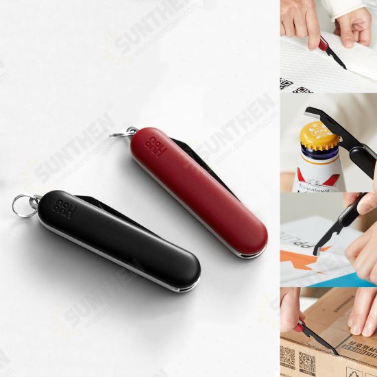 Folding Multifunctional Mini Unpacking EDC Cutter Fold Fruit Knife Cut Tool Corkscrew Outdoor Survive Camping Clip