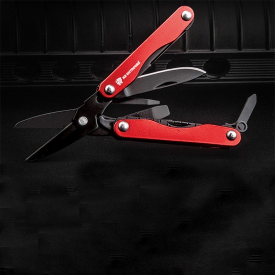 GQ-01A 6 In 1 Mini EDC Scissors MultiFunction Combination Tool Survival Army Knives