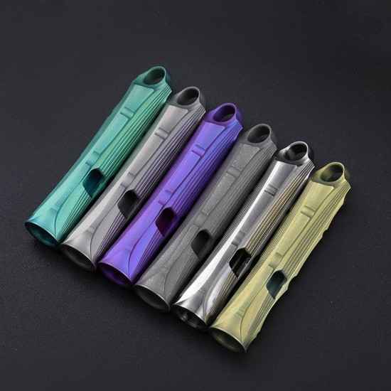120dB Whistle Titanium Alloy Portable Keychain Tactical Whistle Outdoor Camping Climbing