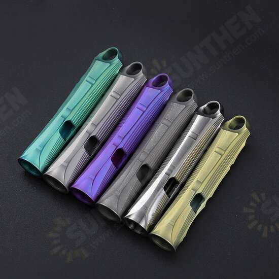 120dB Whistle Titanium Alloy Portable Keychain Tactical Whistle Outdoor Camping Climbing