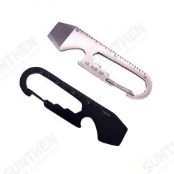 5 In 1 Multifunctional EDC Keychain Tools Kit Stainless Steel Bottle Opener Wrench Scale Ruler Cutter 5 In 1 Multifunctional EDC Keychain Tools Kit Stainless Steel Bottle Opener Wrench Scale Ruler Cutter