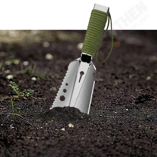 7 In 1 Camping Shovel Outdoor Garden Spade Multifunctional Safety Survival Emergency Tools Kit