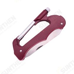 7-in-1 Multi-function Carabiner Mountaineering D-Shape Buckle Multi-Tools Pocket Knife+Saw+Flashlight Outdoor Camping Survival EDC Tools 7-in-1 Multi-function Carabiner Mountaineering D-Shape Buckle Multi-Tools Pocket Knife+Saw+Flashlight Outdoor Camping Survival EDC Tools