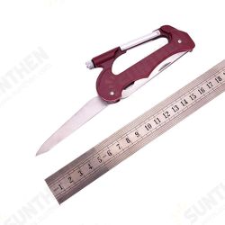 7-in-1 Multi-function Carabiner Mountaineering D-Shape Buckle Multi-Tools Pocket Knife+Saw+Flashlight Outdoor Camping Survival EDC Tools 7-in-1 Multi-function Carabiner Mountaineering D-Shape Buckle Multi-Tools Pocket Knife+Saw+Flashlight Outdoor Camping Survival EDC Tools