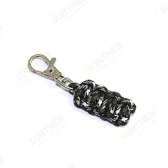 Outdoor EDC Mini Key Chain Key Ring Camping Emergency Survival Paracord Bracelet Tools Kit