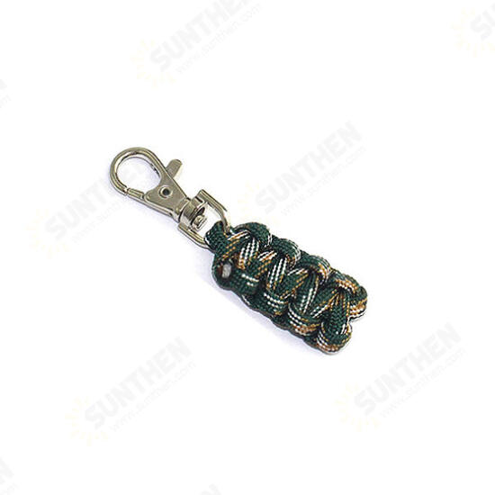 Outdoor EDC Mini Key Chain Key Ring Camping Emergency Survival Paracord Bracelet Tools Kit