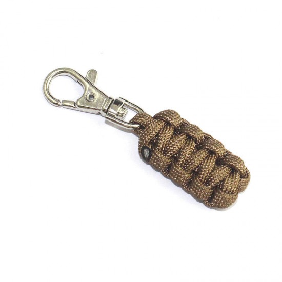 Outdoor EDC Mini Key Chain Key Ring Camping Emergency Survival Paracord Bracelet Tools Kit