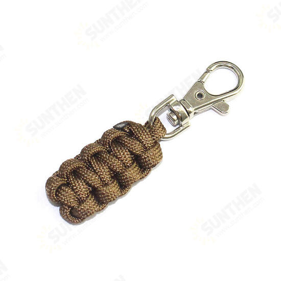 Outdoor EDC Mini Key Chain Key Ring Camping Emergency Survival Paracord Bracelet Tools Kit