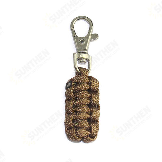 Outdoor EDC Mini Key Chain Key Ring Camping Emergency Survival Paracord Bracelet Tools Kit