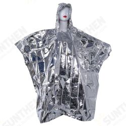 Outdoor Portable Emergency Poncho Disposable Foil Raincoat Waterproof Survival Rescue Blanket Outdoor Portable Emergency Poncho Disposable Foil Raincoat Waterproof Survival Rescue Blanket