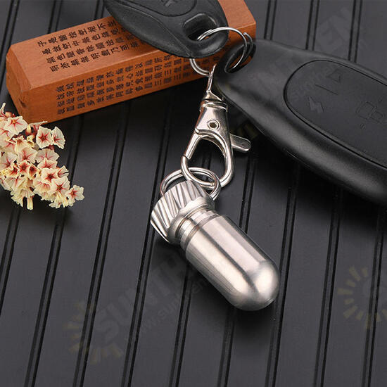 Ta6150P Titanium Pill Case Waterproof EDC Seal Canister Survival Emergency Container