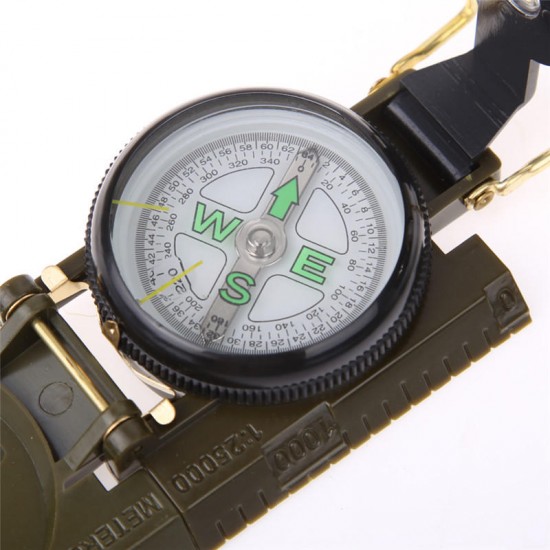Waterproof Luminous Compass American Multifunctional Folding Pointer Guide 1:25000 Map Scale