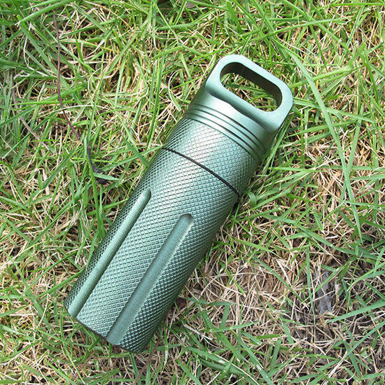 Outdoor CNC Waterproof Pill Storage Case EDC Seal Canister Survival Emergency Container