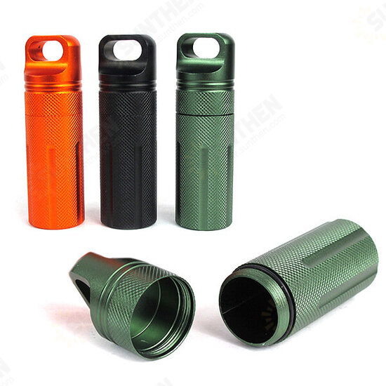 Outdoor CNC Waterproof Pill Storage Case EDC Seal Canister Survival Emergency Container