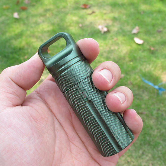 Outdoor CNC Waterproof Pill Storage Case EDC Seal Canister Survival Emergency Container