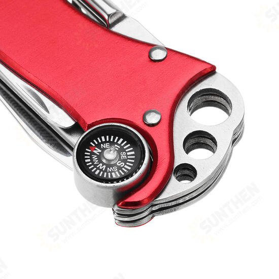 8 in 1 Multifunction Mini Folding Knife Tools Fishing Line Cutter Saw Screwdriver Key Chain