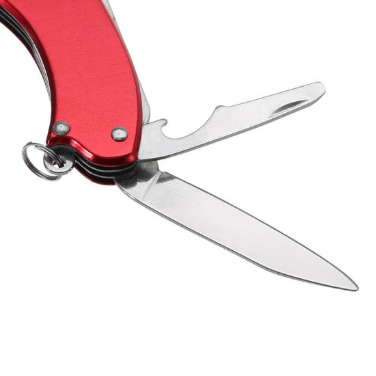 8 in 1 Multifunction Mini Folding Knife Tools Fishing Line Cutter Saw Screwdriver Key Chain