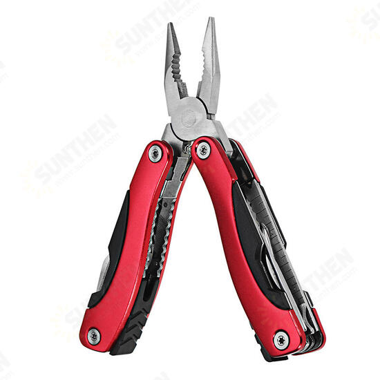 9 in 1 Stainless Steel Multifunction Fishing Pliers Folding Knife Screwdriver Opener Tools