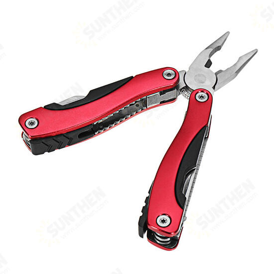 9 in 1 Stainless Steel Multifunction Fishing Pliers Folding Knife Screwdriver Opener Tools