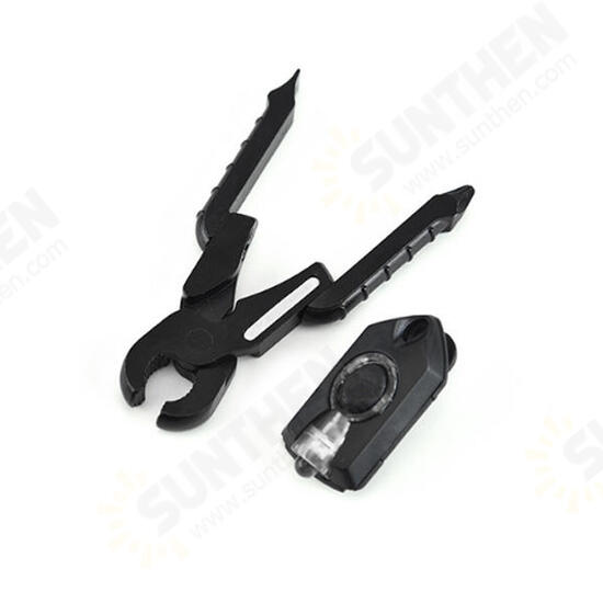 Multi-function Folding Pliers Mini EDC Bicycle Repair Tool with LED Light Outdoor Survival Camping Tools