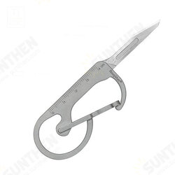 U4 Keychain Carabiner Knife Utility Pocket Folding Knife Titanium Alloy Replaceable Blades Outdoor Camping Climbing U4 Keychain Carabiner Knife Utility Pocket Folding Knife Titanium Alloy Replaceable Blades Outdoor Camping Climbing