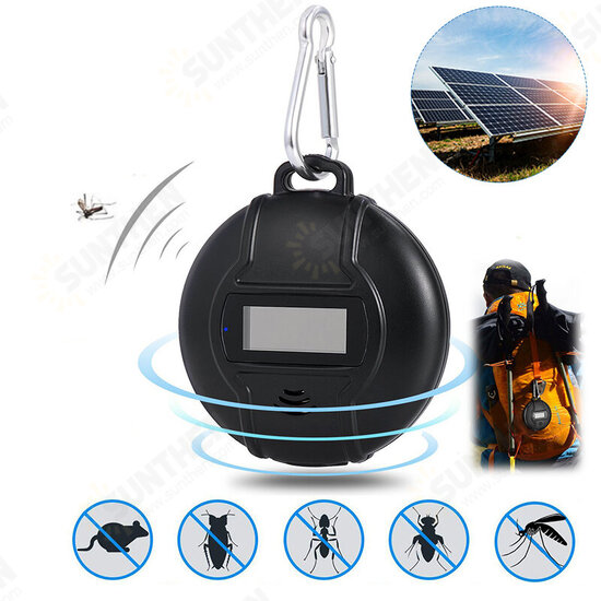 Solar Ultrasonic Anti Mosquito Tools Electronic Bug Insect Mosquito Repeller Portable Compass For Outdoor Climbing Travel