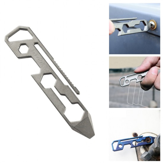 Multifunction Wrench M5 M8 M10 Size Wrench Slotted Screwdriver Opener EDC Mini Portable Keychain Wrench Outdoor Camping Hunting