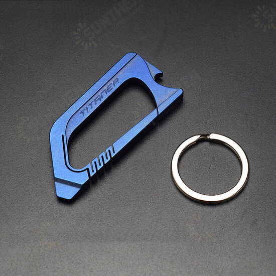 Titanium Alloy Multitools EDC Mini Pocket Carabiners Slotted Screwdriver Bottle Opener Portable Keychain Outdoor Camping Climbing