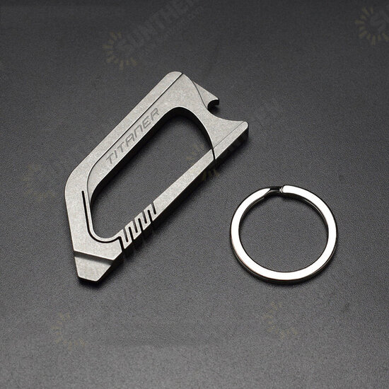 Titanium Alloy Multitools EDC Mini Pocket Carabiners Slotted Screwdriver Bottle Opener Portable Keychain Outdoor Camping Climbing