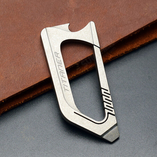 Titanium Alloy Multitools EDC Mini Pocket Carabiners Slotted Screwdriver Bottle Opener Portable Keychain Outdoor Camping Climbing