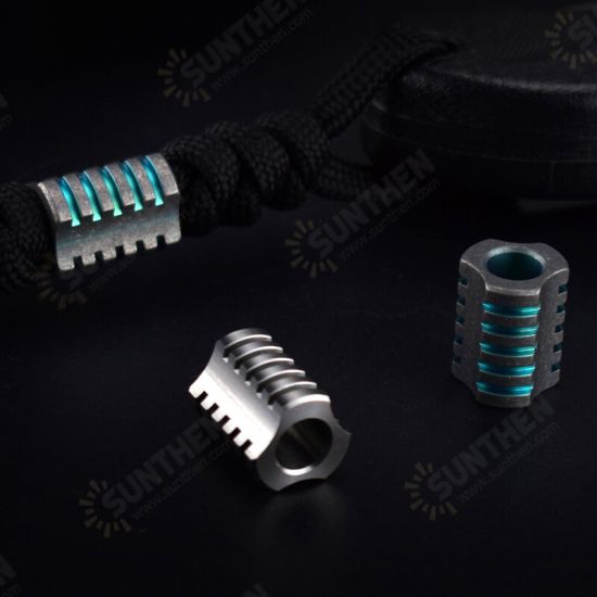 Titanium Beads EDC Self-luminous Rope Cord Bead Paracord Bead Pendant Never Rusted Knife Cord Outdoor Camping Climbing